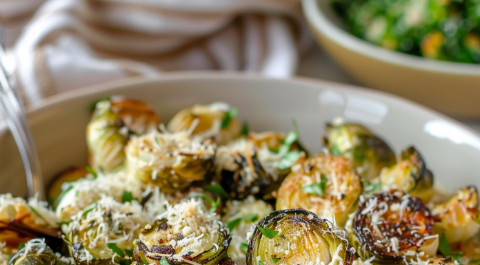 Savory Garlic Parmesan Roasted Brussels Sprouts