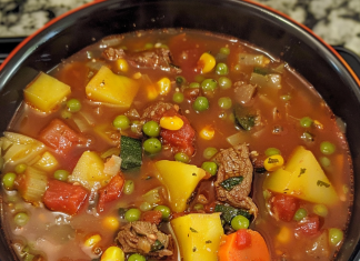 Warm Up with Hearty Vegetable Beef Soup – A Comforting, Flavor-Packed Meal!