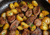 Savor the Ultimate Dinner: Garlic Butter Steak and Potatoes Skillet – Irresistibly Delicious!