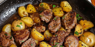 Savor the Ultimate Dinner: Garlic Butter Steak and Potatoes Skillet – Irresistibly Delicious!