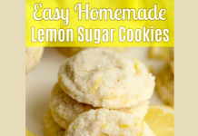 Easy Homemade Lemon Sugar Cookies
