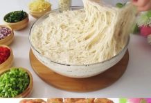 Stuffed Bread with Potato, Peppers, Cheese, and Parsley