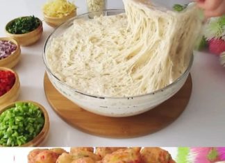 Stuffed Bread with Potato, Peppers, Cheese, and Parsley