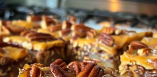 Indulge in Caramel Pecan Dream Bars – Pure Decadence!