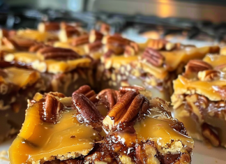 Indulge in Caramel Pecan Dream Bars – Pure Decadence!