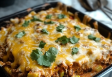 Indulge in Comfort: Creamy Burrito Casserole – A Cheesy Delight!