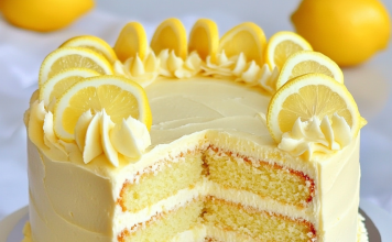 Light & Luscious: Lemon Velvet Cake – A Slice of Citrus Heaven!