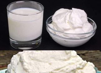One glass of milk becomes whipped cream. Ten Minutes Homemade Recipe without Sugar Needed