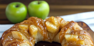 Decadent Delight: Caramel Apple Cream Cheese Crescent Ring – A Sweet Twist on a Classic!