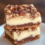 Decadent Delight: Pecan Cheesecake Squares – Nutty and Creamy Perfection!