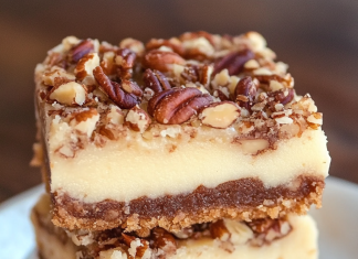 Decadent Delight: Pecan Cheesecake Squares – Nutty and Creamy Perfection!