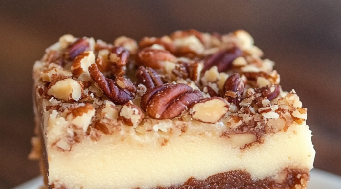 Decadent Delight: Pecan Cheesecake Squares – Nutty and Creamy Perfection!