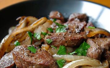 Traditional Taste: Beef Liver and Onions – A Rich and Savory Classic!