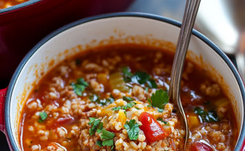 Hearty Delight: Stuffed Pepper Soup – A Cozy Bowl of Comfort!