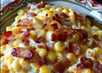 Slow Cooker Cheddar Corn with Bacon