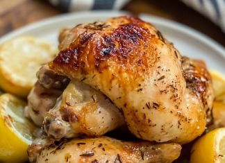 Flavor-Packed Perfection: Rosemary Lemon Garlic Roasted Chicken – A Zesty, Aromatic Delight!