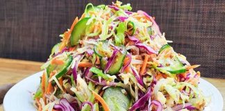 Crunchy Cabbage Salad with a Sweet and Tangy Dressing