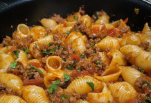 Family Favorite: Pasta Shells with Ground Beef – A Hearty and Satisfying Meal!