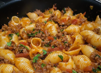 Family Favorite: Pasta Shells with Ground Beef – A Hearty and Satisfying Meal!
