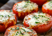 Cheesy Delight: Baked Parmesan Tomatoes – Simple, Savory, and Irresistible!