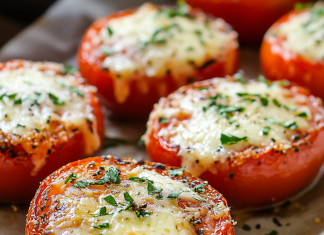 Cheesy Delight: Baked Parmesan Tomatoes – Simple, Savory, and Irresistible!