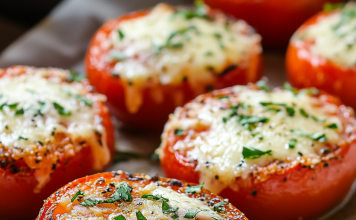 Cheesy Delight: Baked Parmesan Tomatoes – Simple, Savory, and Irresistible!