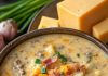 Slow Cooker Cheesy Burger-Flavored Soup