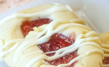 Raspberry Shortbread Bliss with White Chocolate Drizzle