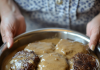 Treat Yourself to a Deliciously Filling Hamburger Steak with Creamy Country Gravy!