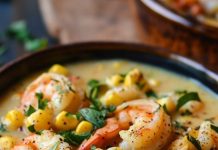 Corn and shrimp soup : A Comforting Coastal Delight