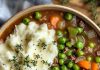Soup made with shepherd’s pie ingredients.