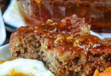 meatloaf with a tomato beef sauce