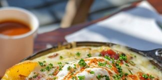 Soup with Potatoes, Bacon, Parmesan, and Sour Cream