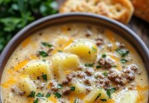 Cheese, Beef and Potato Soup