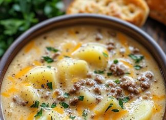 Cheese, Beef and Potato Soup