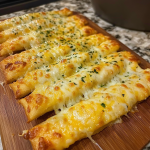 Delight in the Flavor: Homemade Cheesy Garlic Breadsticks That Will Steal the Show!
