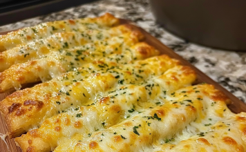 Delight in the Flavor: Homemade Cheesy Garlic Breadsticks That Will Steal the Show!