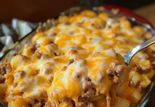 Dig into Comfort: This Cheesy Hamburger Potato Casserole Is a Family Favorite!