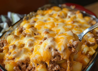 Dig into Comfort: This Cheesy Hamburger Potato Casserole Is a Family Favorite!