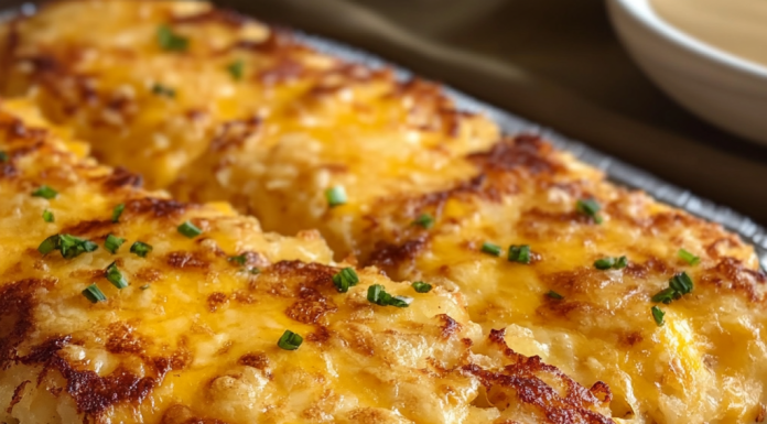 Savor Every Bite of This Irresistible Cheesy Hashbrown Delight – Perfect for Any Meal!