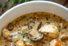 Creamy Mushroom Chicken and Wild Rice Soup