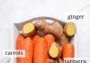 Carrot ginger turmeric juice
