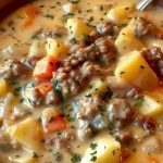 Creamy Potato, Ham, and Cheese Soup