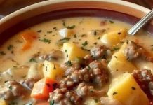 Creamy Potato, Ham, and Cheese Soup