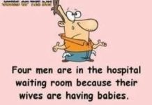 There are four expectant men in the hospital.