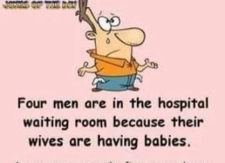 There are four expectant men in the hospital.