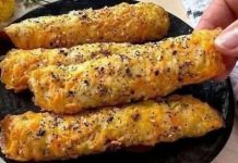 Cheesy Sausage Puff Pastry Rolls Recipe