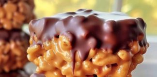 Peanut Butter Balls with Chocolate Rice Krispies