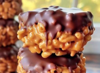 Peanut Butter Balls with Chocolate Rice Krispies
