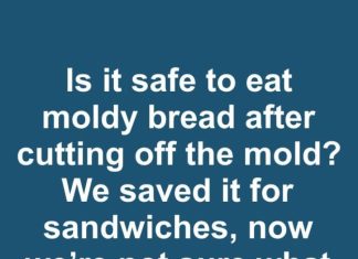 is it safe to eat moldy bread after cutting off the mold we saved it for sandwiches now were not sure what to do